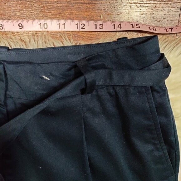 Brooks Brothers Navy Blue Cropped Preppy Paper Bag Pants Women's Size 12 NWOT - Picture 8 of 12